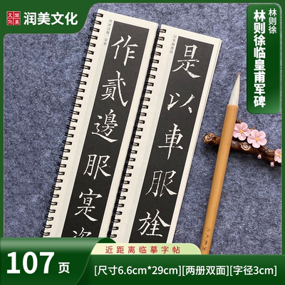 清林则徐书皇甫君碑近距离临摹毛笔对临字帖