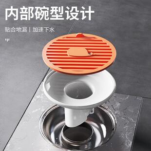 地漏防臭器下水道除臭堵口器反味防虫盖神器厕所卫生间蟑螂密封盖
