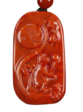 墨雨轩男女南红玛瑙原石雕刻