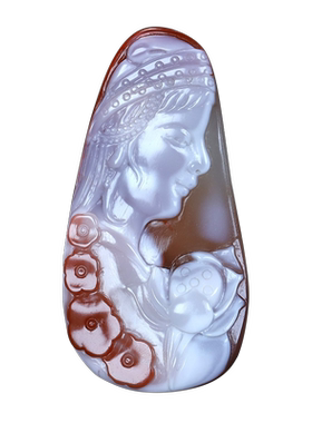 天然遇贵人吊坠原石凉山南红玛瑙