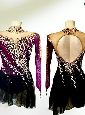 花样滑冰艺术体操表演服儿童成人训练服童韵律操溜冰裙运动裙78