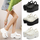 婚礼用增高神器白色洞洞鞋 外穿 新款 女士结婚穿凉拖鞋 子踩屎感夏季