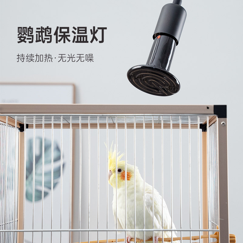 宠物陶瓷加热灯幼鸟芦丁鸡保温加热灯鹦鹉乌龟过冬用品恒温发热