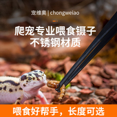 爬宠喂食镊子角蛙蜥蜴蜘蛛昆虫蟋蟀面包虫喂食夹不锈钢粪便清洁夹
