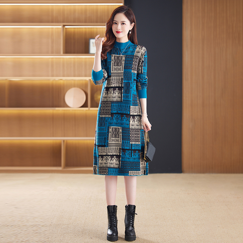 高端秋冬毛衣裙针织打底内搭