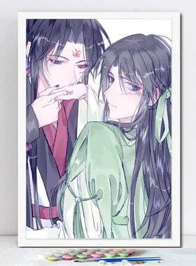 油彩画diy数字油画填充画丙烯