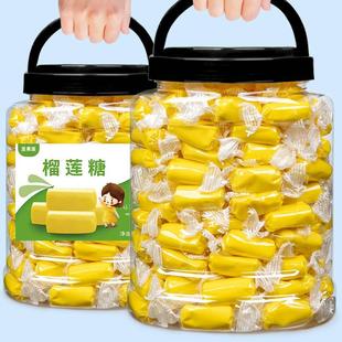 大罐裝 500g榴蓮奶糖正宗泰國風味特濃糖果解饞水果軟糖休閑小零食