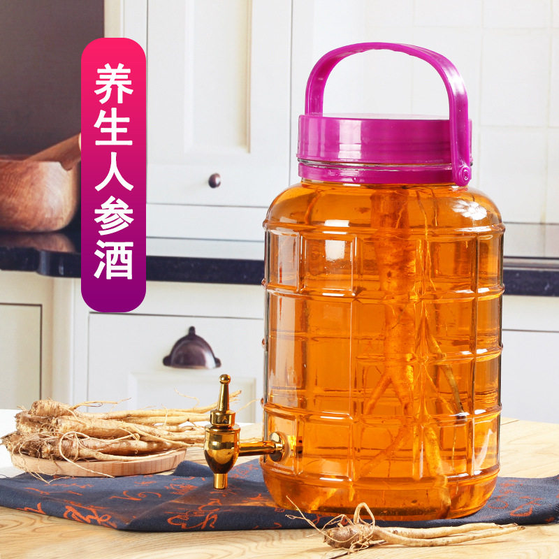 泡酒玻璃瓶密封带龙头家