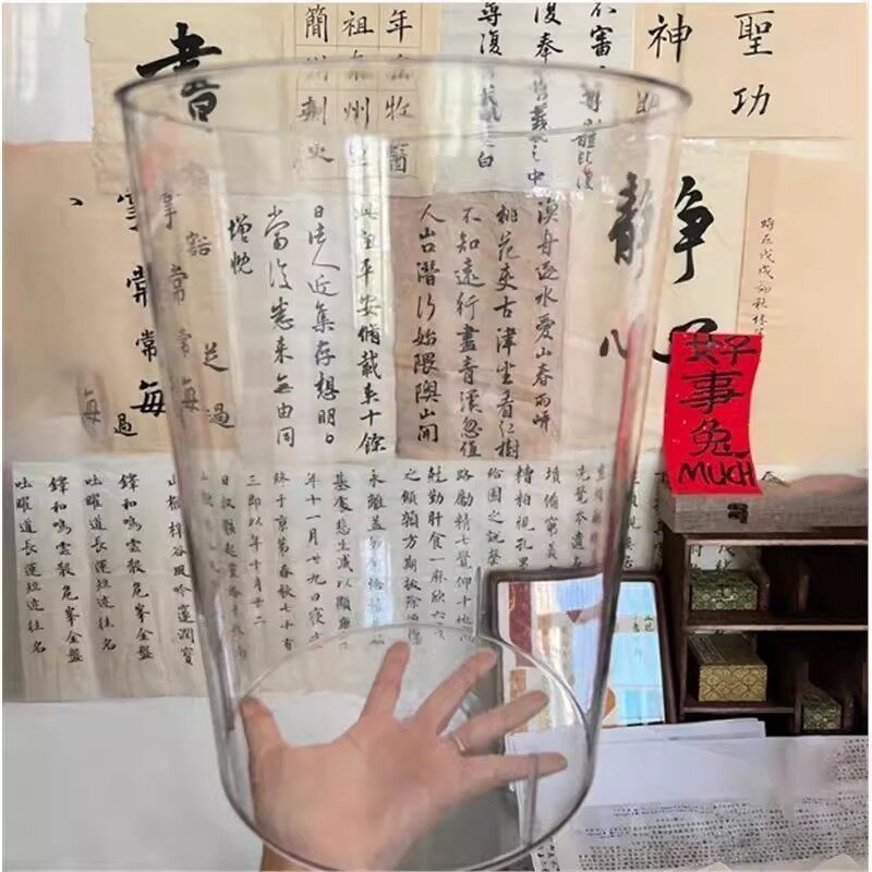 书法纸卷轴画卷收纳桶透明国画书画宣纸毛笔字画作品收纳筐