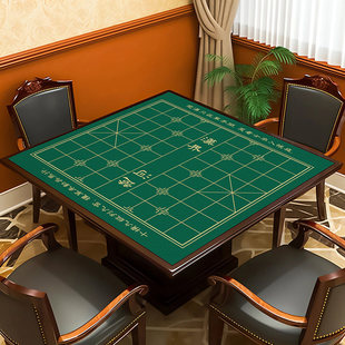 中国象棋橡胶棋盘麻将下棋正方形桌面桌垫硅藻泥防滑厚带软布桌布