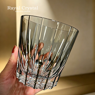 RAYAL江户切子K9星芒威士忌杯手工雕刻水晶杯透光高端礼盒礼赠