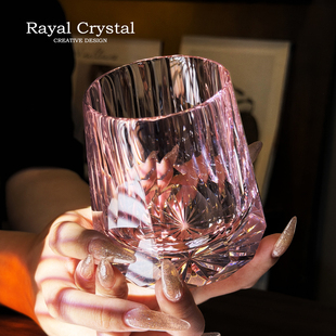 RAYAL玫瑰的故事K9水晶杯手工小众威士忌洋酒杯烈酒杯个性送礼