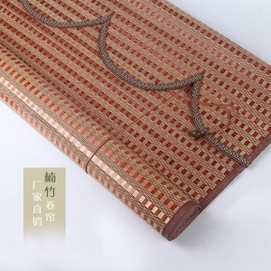 复古遮阳百叶窗商场竹帘中式卷帘成品免打孔仿古禅意窗帘拉绳