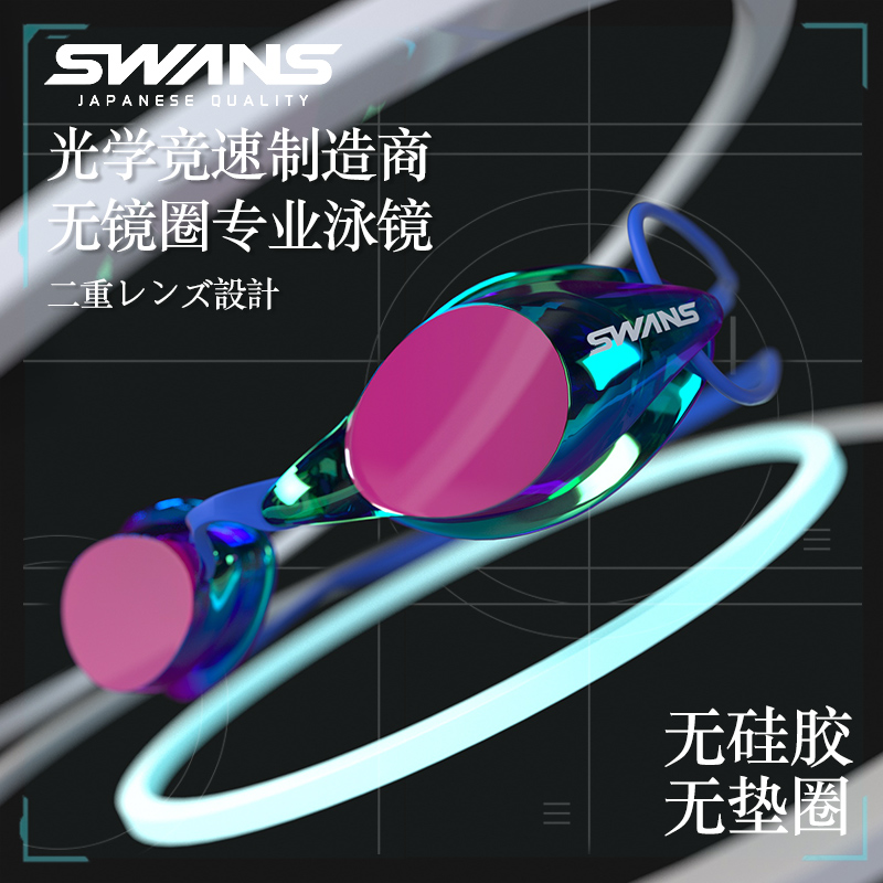 swans诗韵泳镜防水专业竞速成人