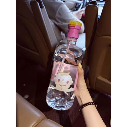 赵露思同款吸管矿泉水瓶盖带吸管通用转换头防呛水外出便携收纳女