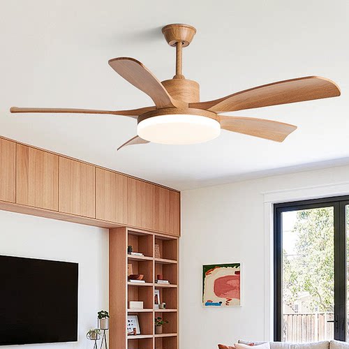 新款大风力原木风扇灯