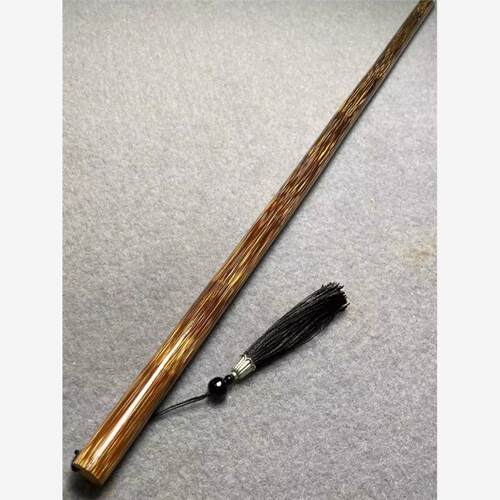 实心玉竹棍文玩龙血金丝