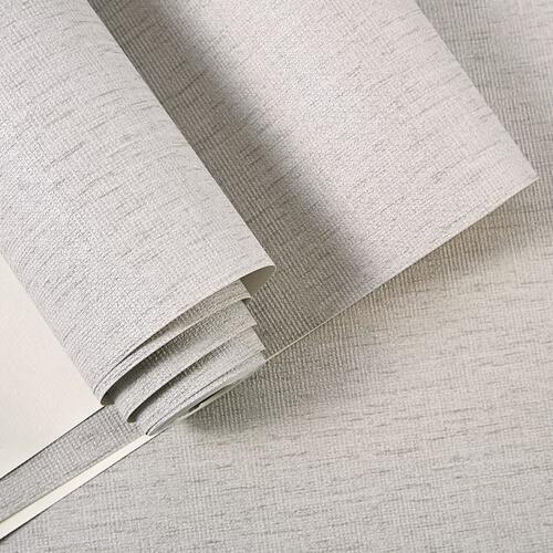 浅灰色3D素色亚麻布纹墙