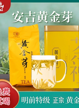 2025年新茶一级黄金芽白茶安吉黄芽口粮送人送礼盒装安吉原产地