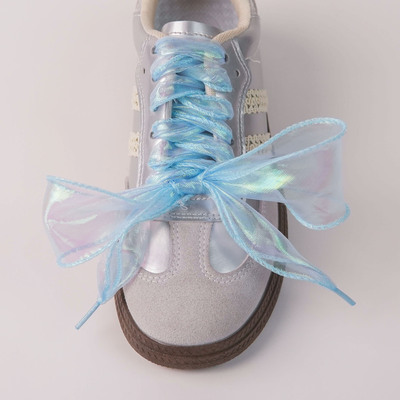 4CM宽幻彩雪纱丝绸鞋带