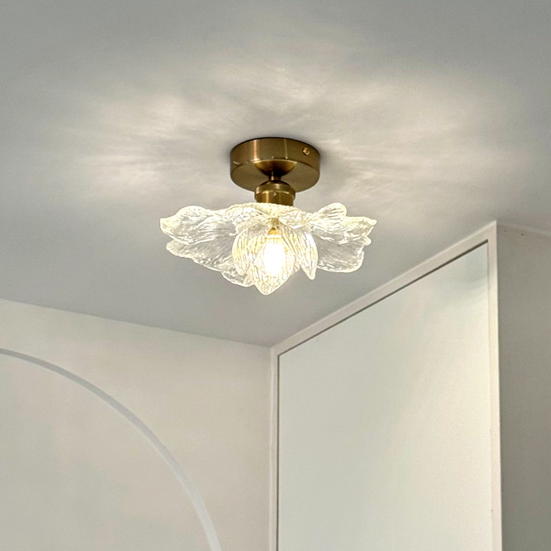 法式覆古花瓣走道灯走廊阳台灯楼梯衣帽间入户玄关吸顶灯具高级感