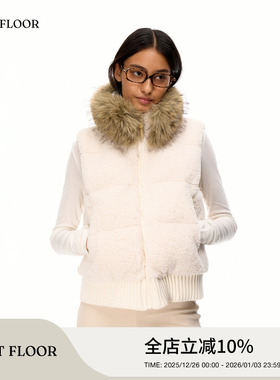 FIRSTFLOOR 「轻暖过冬」毛领可拆卸双面穿摇粒绒保暖棉服马甲女