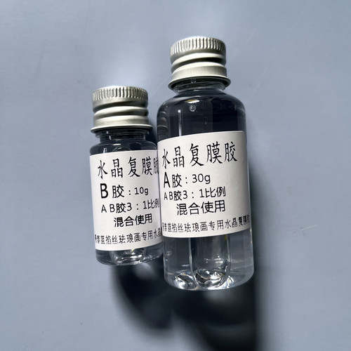 水晶复膜胶掐丝珐琅画