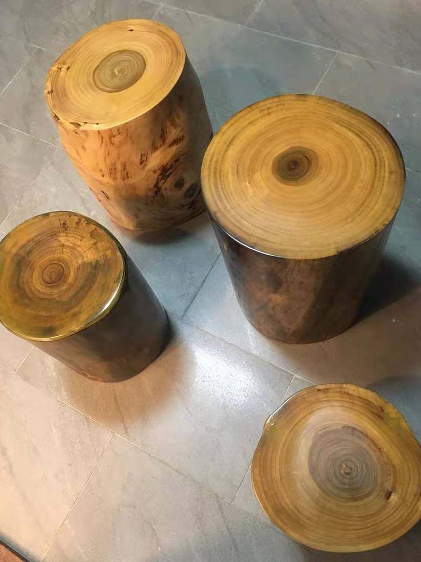 原木香樟木树墩树桩木桩凳坐凳子花架根雕茶几实木大底座墩子木墩