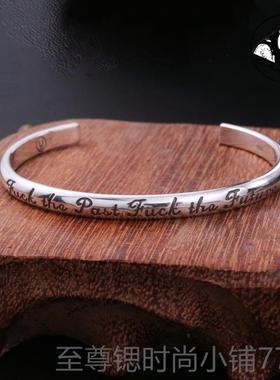 正品伊岚 字UNDERCOVE瓦R高桥盾母手镯男纯银开口复女古手环个性