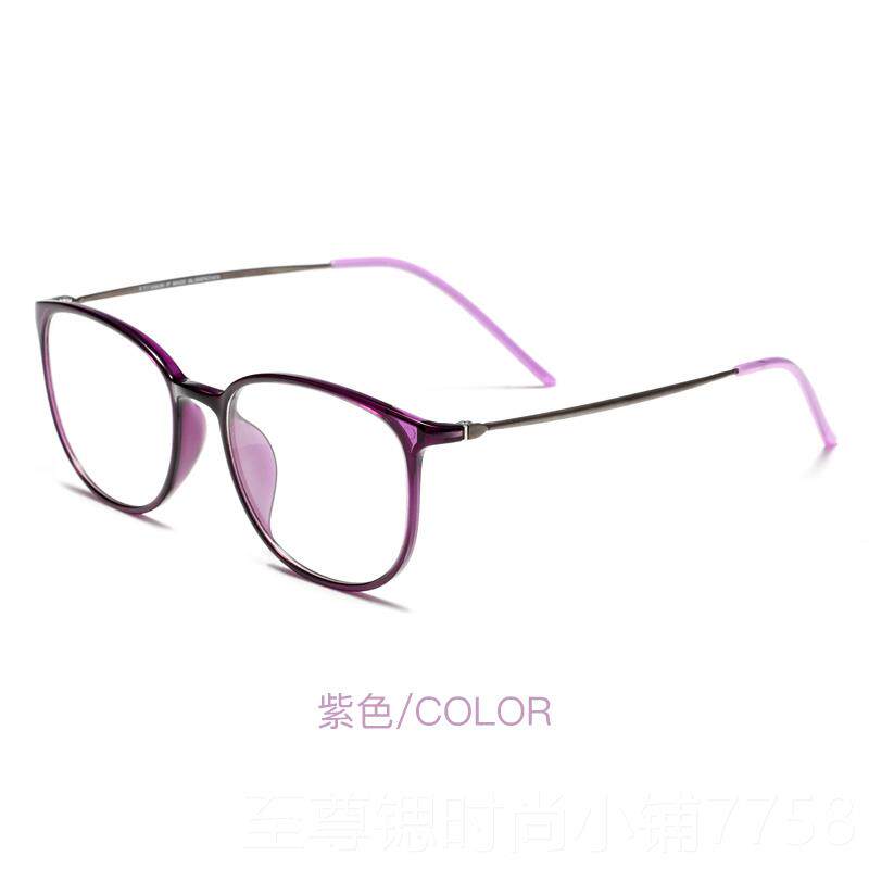 正品纯钛网红透明眼框镜韩版女防潮男超轻ins复古圆脸配近视辐射