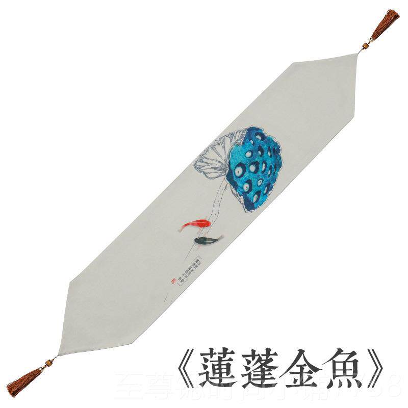 正品茶席桌旗茶桌新中式日式几茶禅台布艺长条桌巾布茶旗茶意中国