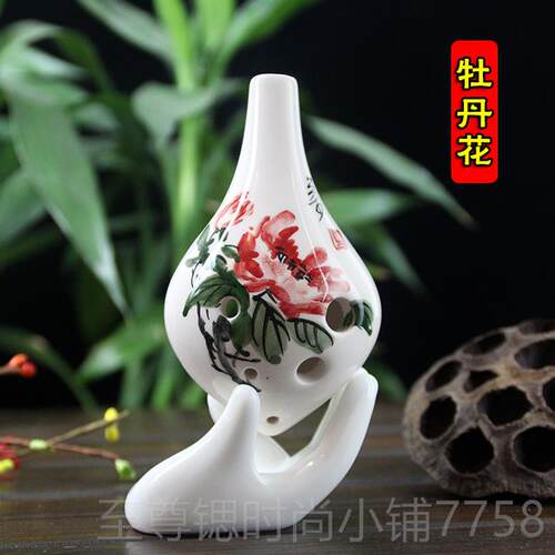 正品 ze陶ro陶笛6孔中音C六调裂纹手孔AC笛初绘学者乐器