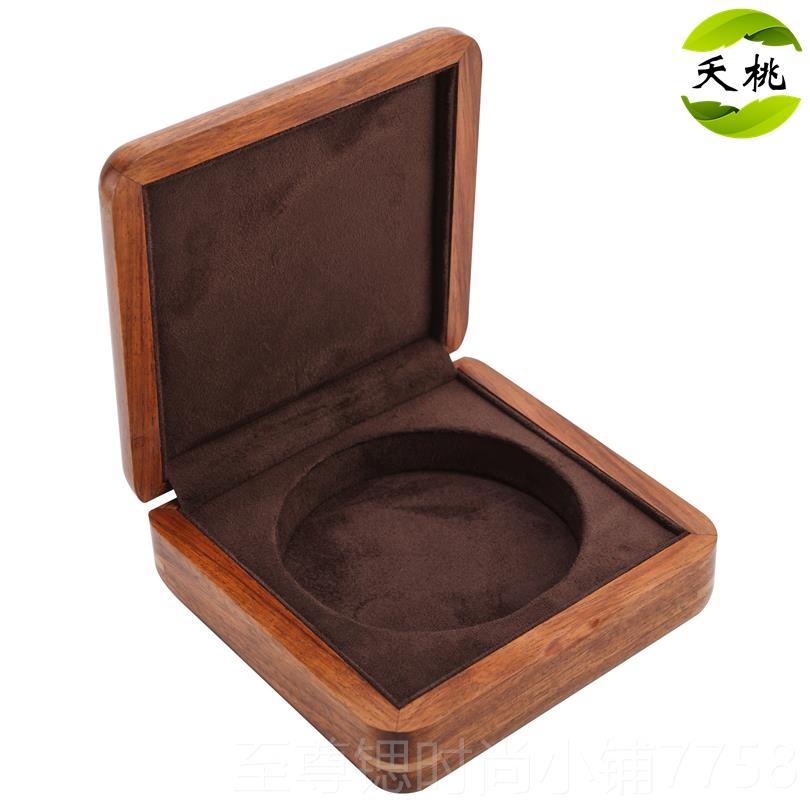 正品非夭桃（饰木品）花梨木紫檀纯实手镯洲玉镯盒翡翠玉器手串手