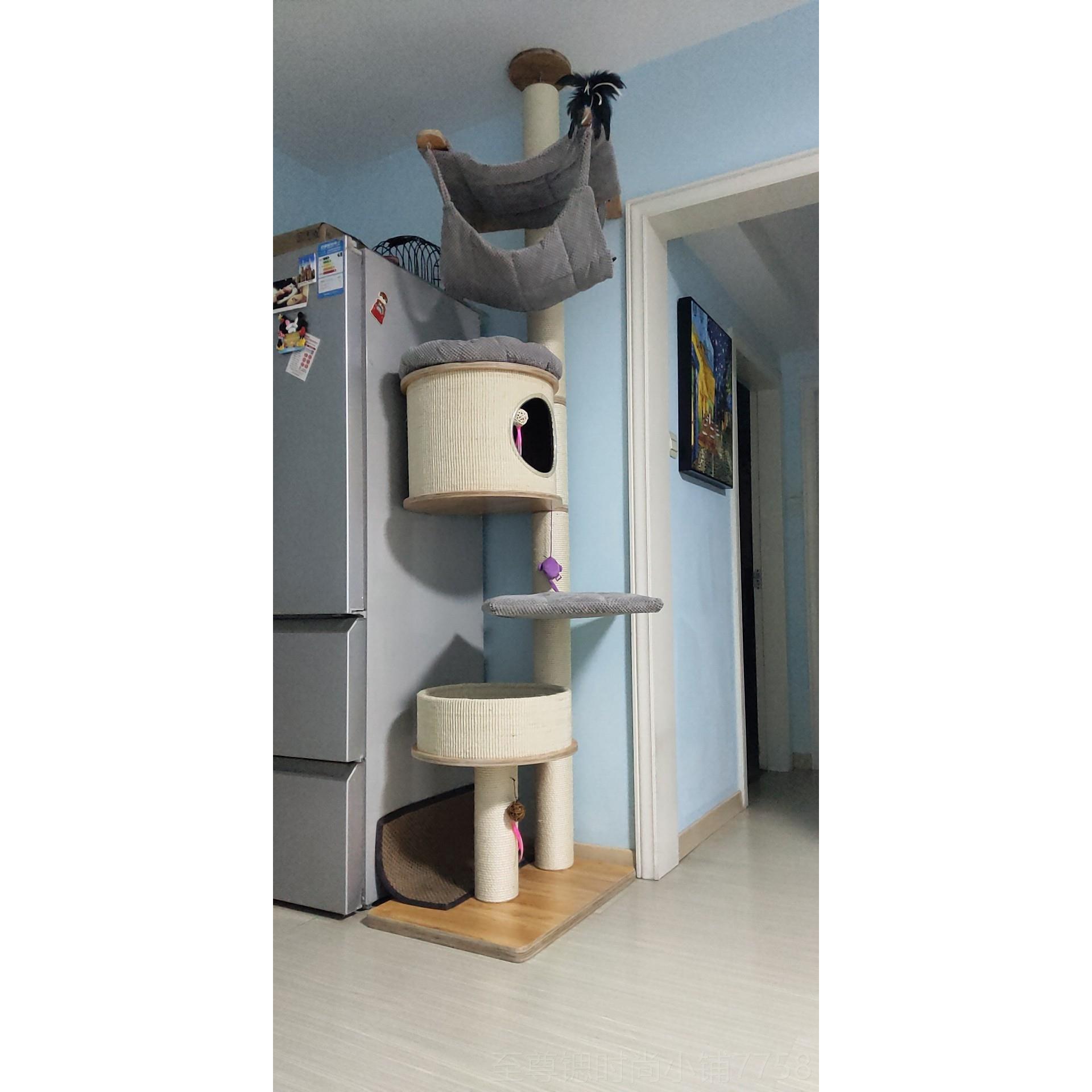 正品Cats柱le猫爬架通天实木猫跳大型猫咪猫窝季别墅猫树夏一台体
