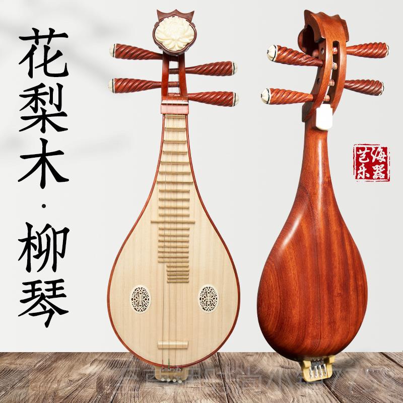 正品艺专海柳琴乐器初学入门专业演出双用音红木花梨木初孔学者初