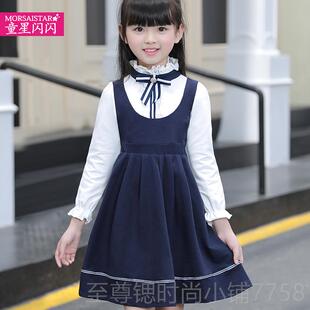 儿团演出服小学生表演服装童舞蹈女童大合唱服男童背带裤夏裙
