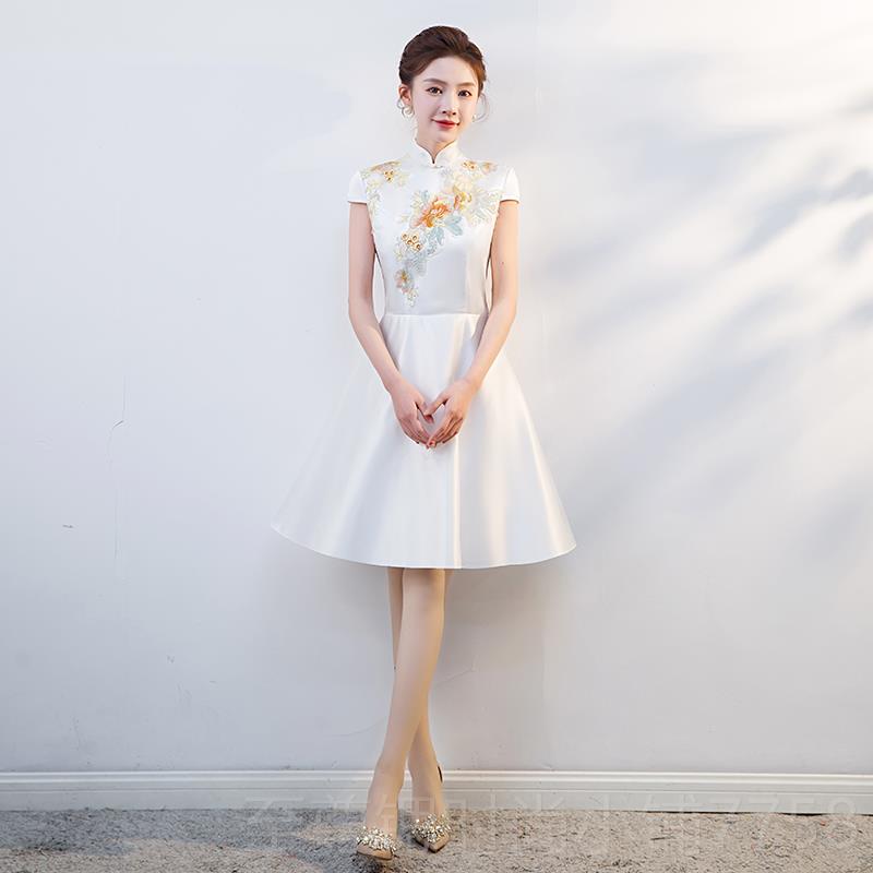 正品晚服女中式旗袍伴风娘服主持人迎颁奖礼仪小礼姐宾中国复古演