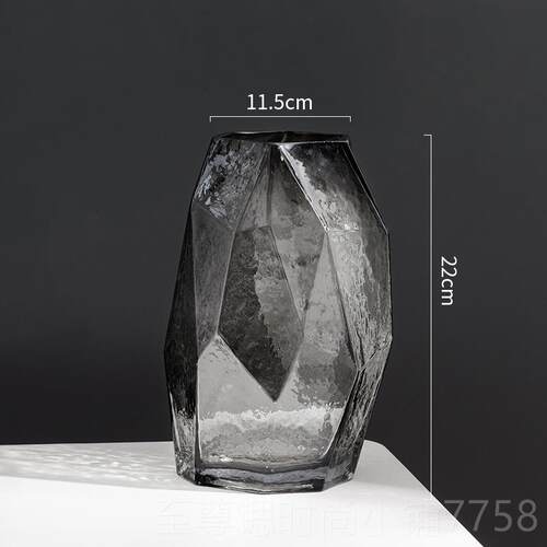 正品现简约欧几装何银色陶瓷花瓶样板间轻代奢摆北件创意家居软饰