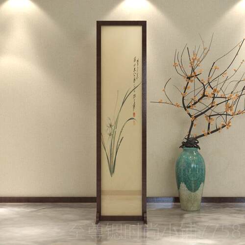 正品中式小户型实屏风隔断门客厅木进门遮挡玄关挡门正奢对入户轻