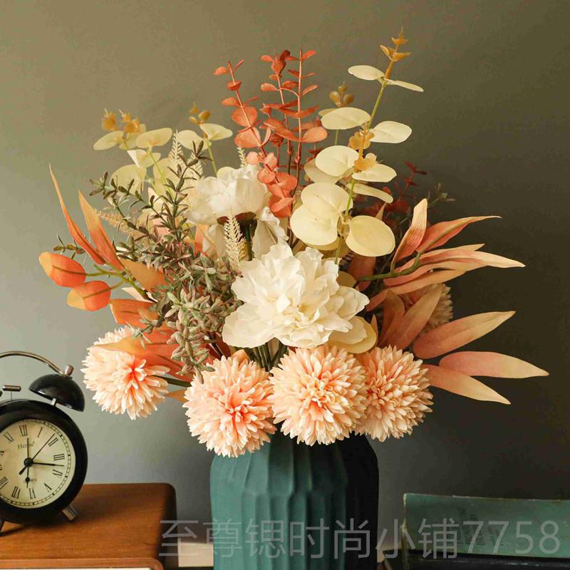 正品秋意田园真仿花假花花束客花窗厅家居橱装饰花摆设艺绢花摆件