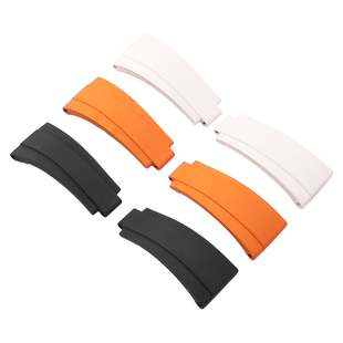 适配rolex劳力士迪通拿游艇名仕氟橡胶手表带原装GMT橙色钢片表带