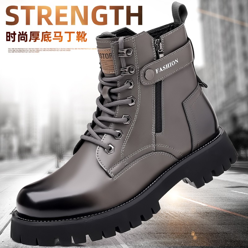 伦高帮增高加绒保暖棉靴