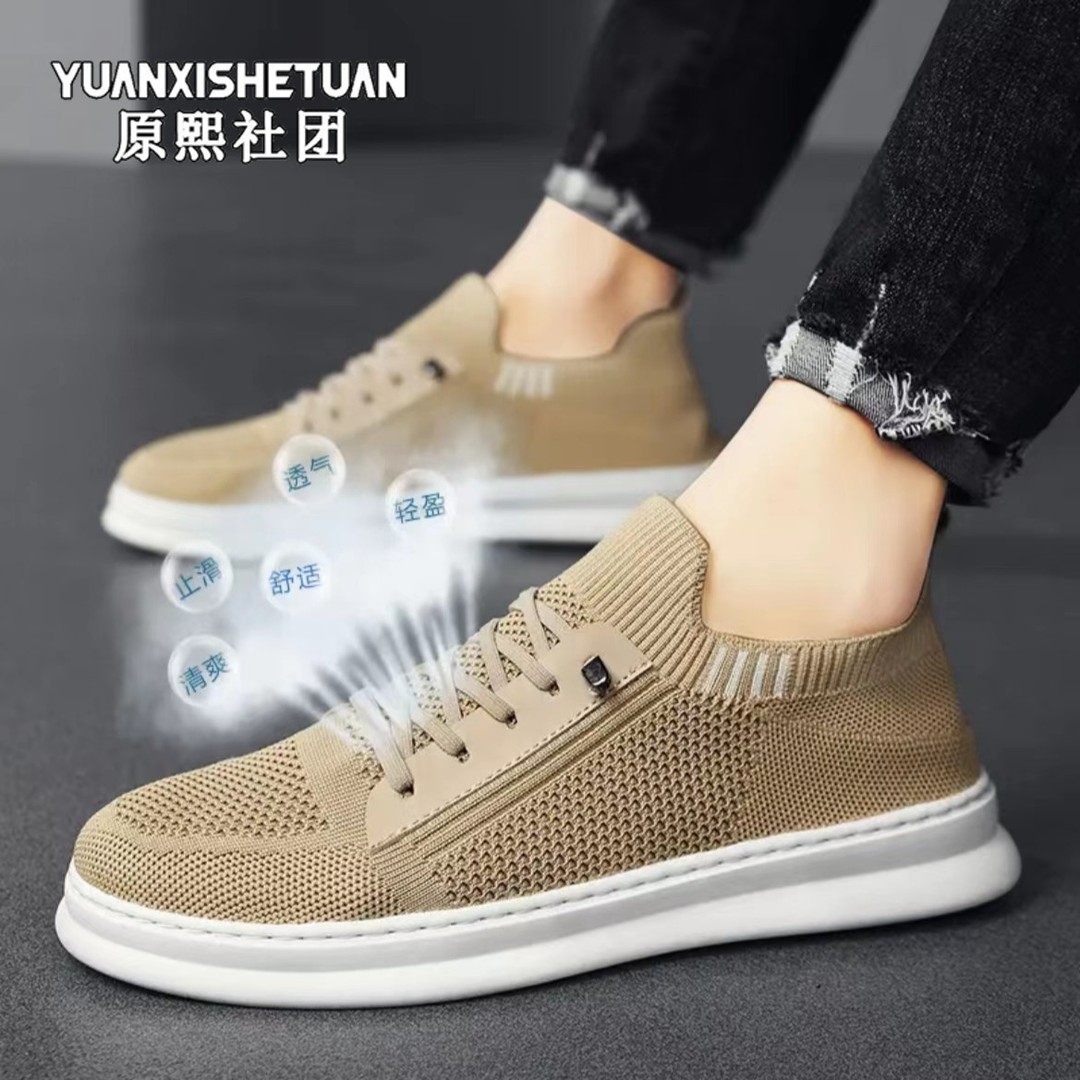 原熙社团鞋类旗舰店2026爆款时尚男鞋透气鞋软底轻便止滑休闲耐穿