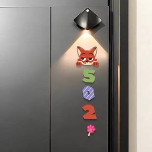 疯狂动物城狐尼克入户装饰门牌2026新款数字号码牌民宿酒店标识牌