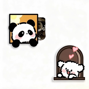 可爱卡通补洞墙面贴遮丑装饰贴画插座门上瓷砖孔盖遮挡美化贴防水