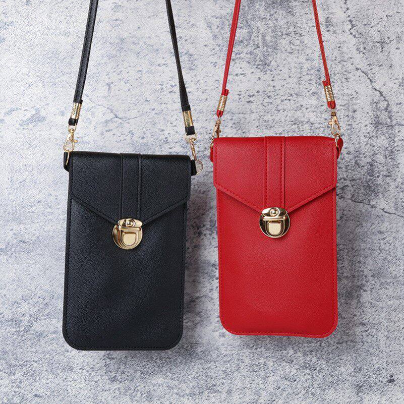 可触屏手机包女士时尚单肩斜挎迷你小包包202新款夏天透明零钱袋