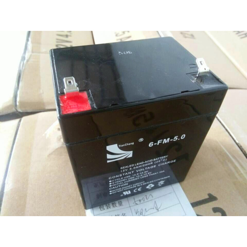天畅蓄电池6-FM-5.0天畅12V5AH适于卷帘门 照明 音响 监控 电力