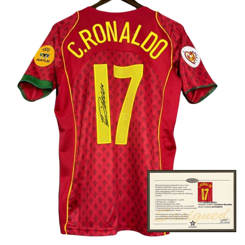 04葡萄牙主场C罗纳尔多 球员版 印签签名球衣cristiano ronaldo