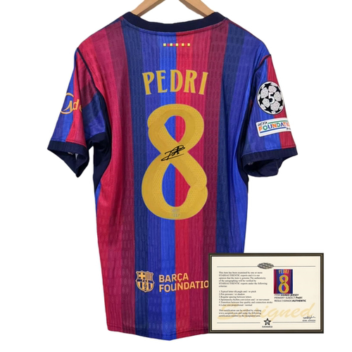 2627巴萨佩德里 印签 签名球衣 短袖足球服礼物football jersey