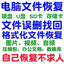 电脑数据恢复移动硬盘u盘存储sd卡站删除误删格式化文件 找回